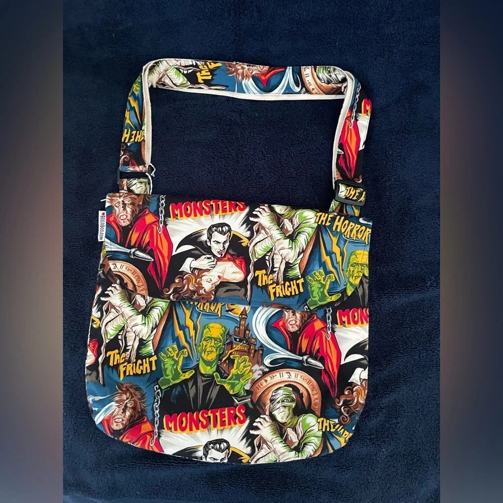 Monsters Cloth Canvas Over the Shoulder Bag - Picture 15 of 16